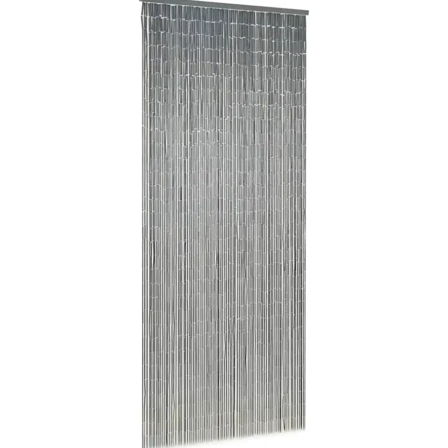 Raam En Deurhorren|Vliegengordijnen En Deurgordijnen-vidaXL - Deurgordijn - Grijs - Bamboe - 90 x 200 cm