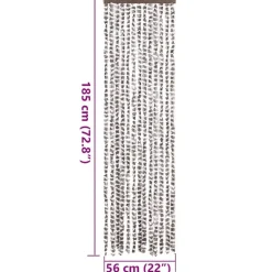vidaXL - Deurgordijn - Taupe - Polypropyleen