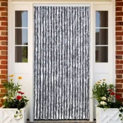 Raam En Deurhorren|Vliegengordijnen En Deurgordijnen-vidaXL - Deurgordijn - Zilver - Polypropyleen - 90 x 200 cm