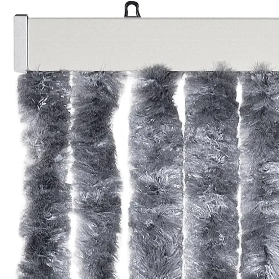 Raam En Deurhorren|Vliegengordijnen En Deurgordijnen-vidaXL - Deurgordijn - Zilver - Polypropyleen - 90 x 200 cm