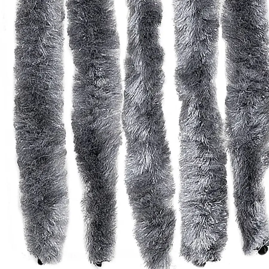 Raam En Deurhorren|Vliegengordijnen En Deurgordijnen-vidaXL - Deurgordijn - Zilver - Polypropyleen - 90 x 200 cm