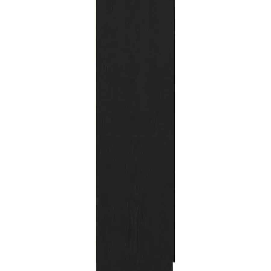 vidaXL - 2-deurs Kledingkast met 2 lades - Bewerkt hout - Zwart - 80x52x180 cm