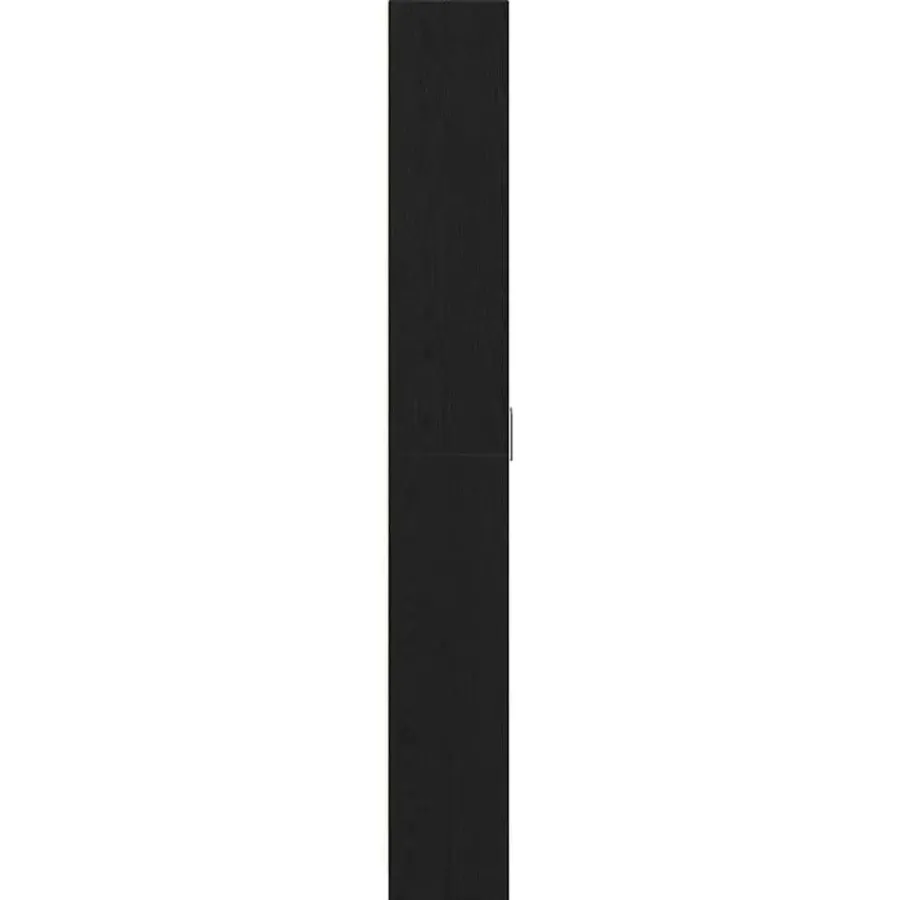 vidaXL - 2-deurs Kledingkast met planken - Hout - Zwart eiken - 55x25x189 cm