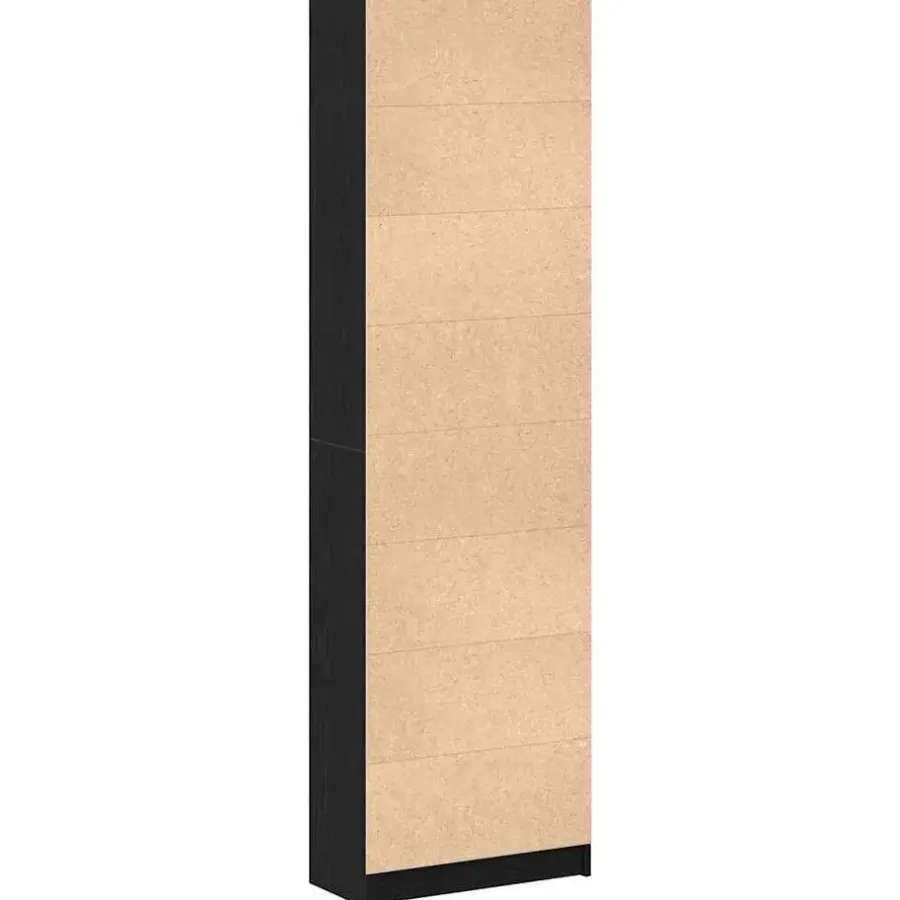 vidaXL - 2-deurs Kledingkast met planken - Hout - Zwart eiken - 55x25x189 cm