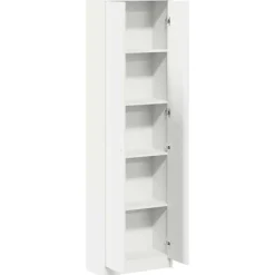 vidaXL - 2-deurs Kledingkast met planken - Bewerket hout - Wit - 55x25x189 cm