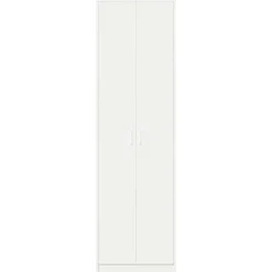 vidaXL - 2-deurs Kledingkast met planken - Bewerket hout - Wit - 55x25x189 cm