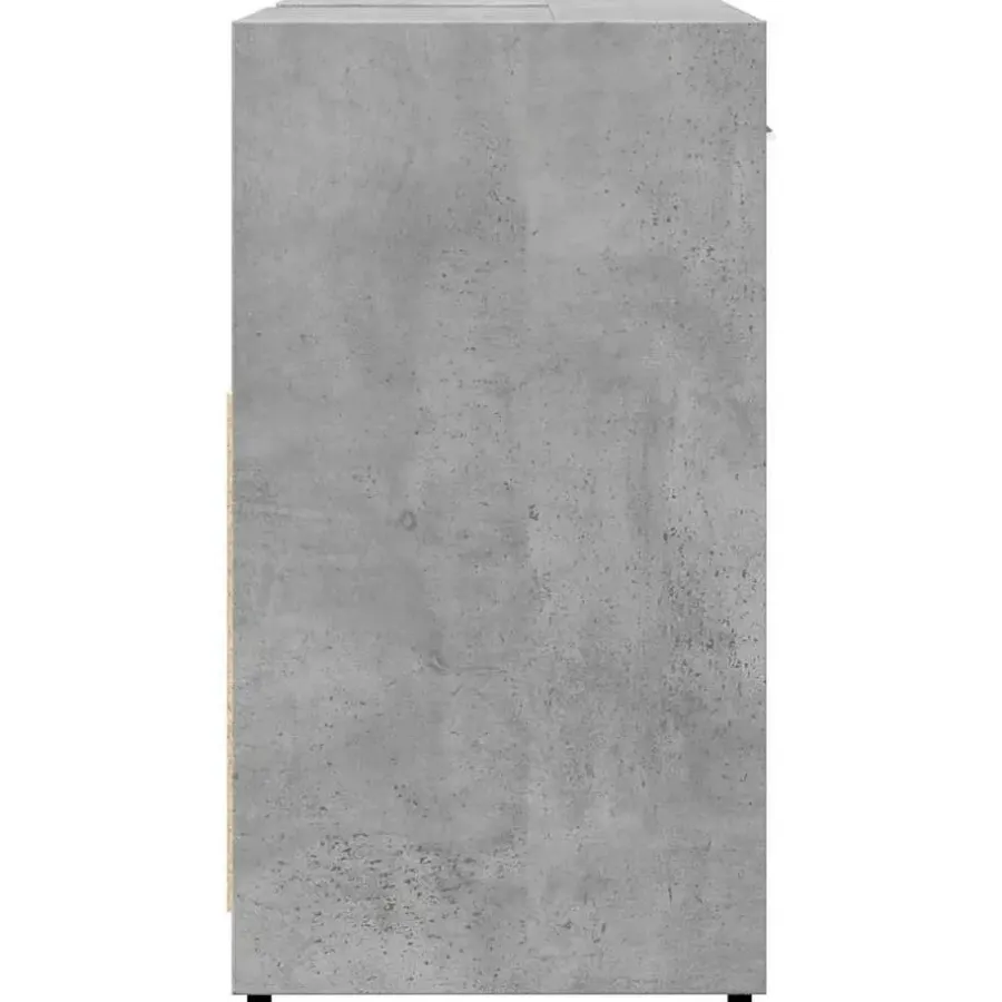 Wastafelkasten-vidaXL - 2-deurs Wastafelonderkast - Betongrijs - Bewerkt hout - 60x33x60 cm