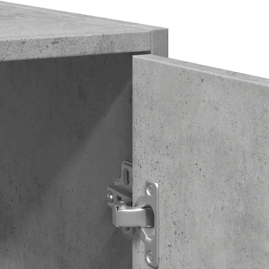 Wastafelkasten-vidaXL - 2-deurs Wastafelonderkast - Betongrijs - Bewerkt hout - 60x33x60 cm