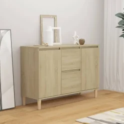 Dressoirs-vidaXL - Dressoir - Bruin - Bewerkt hout