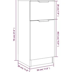 Wandkasten-vidaXL - Dressoir - Bruin - Bewerkt hout - 2 stuks