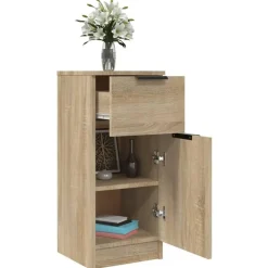 Wandkasten-vidaXL - Dressoir - Bruin - Bewerkt hout - 2 stuks