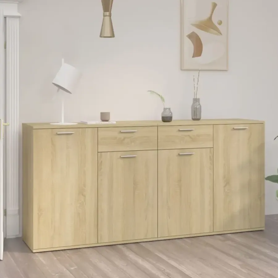 vidaXL - Dressoir - Bruin - Bewerkt hout