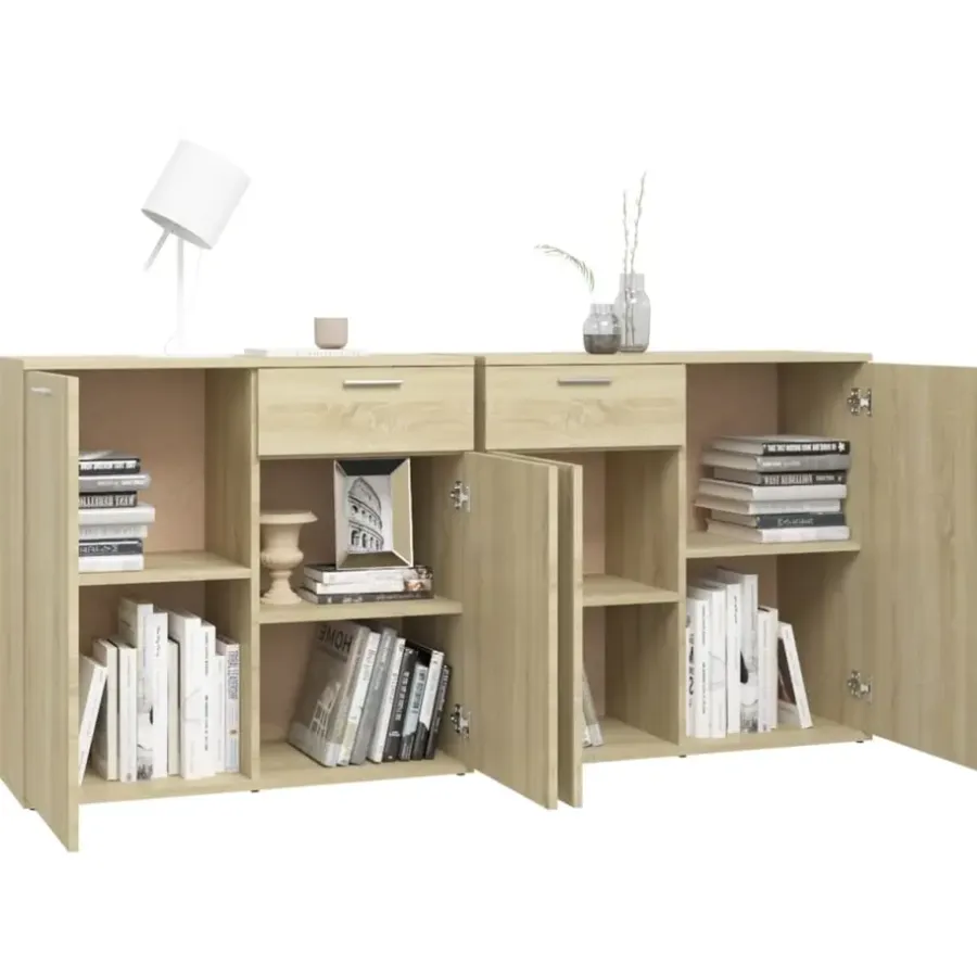 vidaXL - Dressoir - Bruin - Bewerkt hout