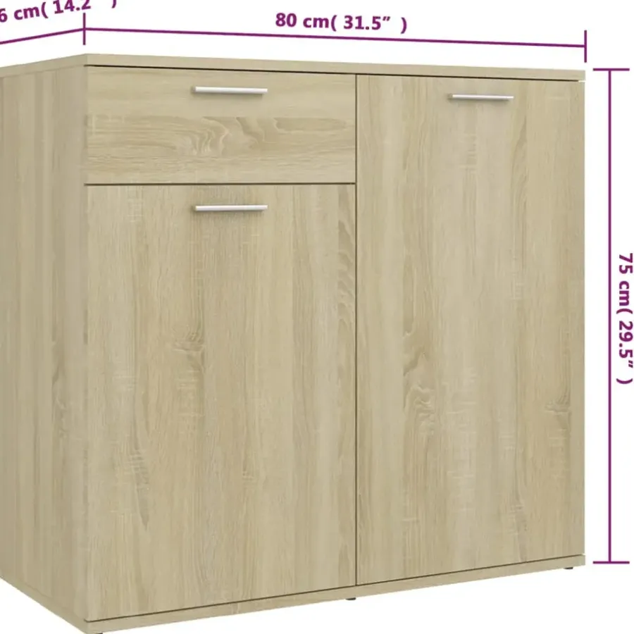 vidaXL - Dressoir - Bruin - Bewerkt hout