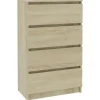 Ladekasten|Ladekasten-vidaXL - Dressoir - Bruin - Bewerkt hout