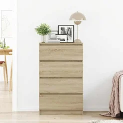 Ladekasten|Ladekasten-vidaXL - Dressoir - Bruin - Bewerkt hout