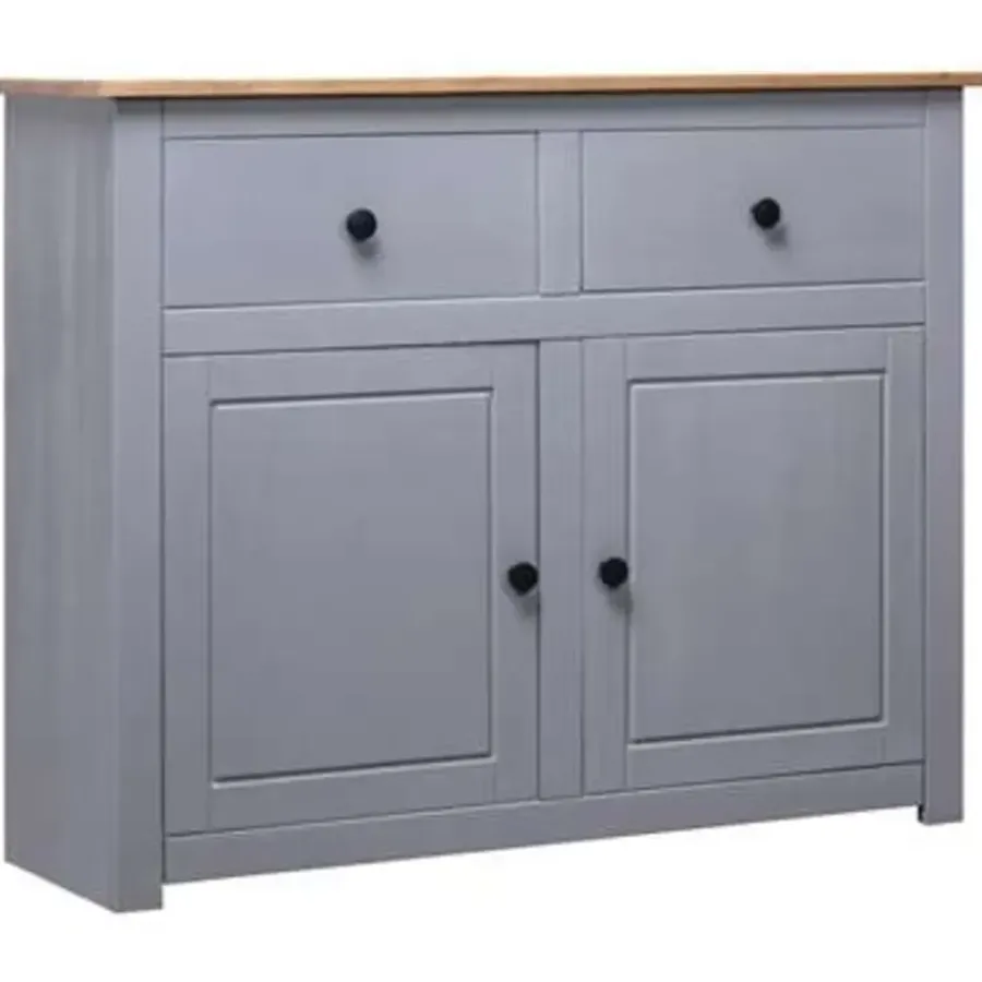 vidaXL - Dressoir - Grijs - Grenenhout