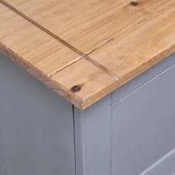 vidaXL - Dressoir - Grijs - Grenenhout