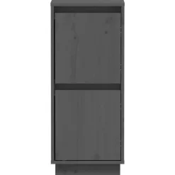 Wandkasten-vidaXL - Dressoir - Grijs - Grenenhout - 2 stuks