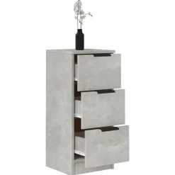 vidaXL - Dressoir - Grijs - Bewerkt hout - 2 stuks