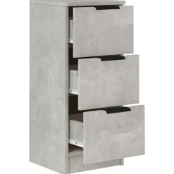 vidaXL - Dressoir - Grijs - Bewerkt hout - 2 stuks