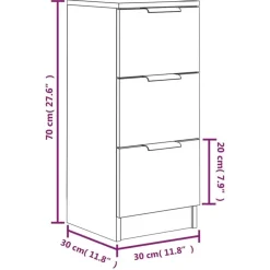 vidaXL - Dressoir - Grijs - Bewerkt hout - 2 stuks