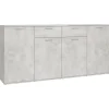 Dressoirs-vidaXL - Dressoir - Grijs - Bewerkt hout