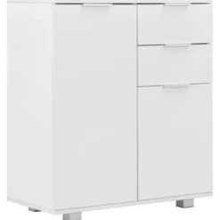 vidaXL - Dressoir - Wit - Bewerkt hout