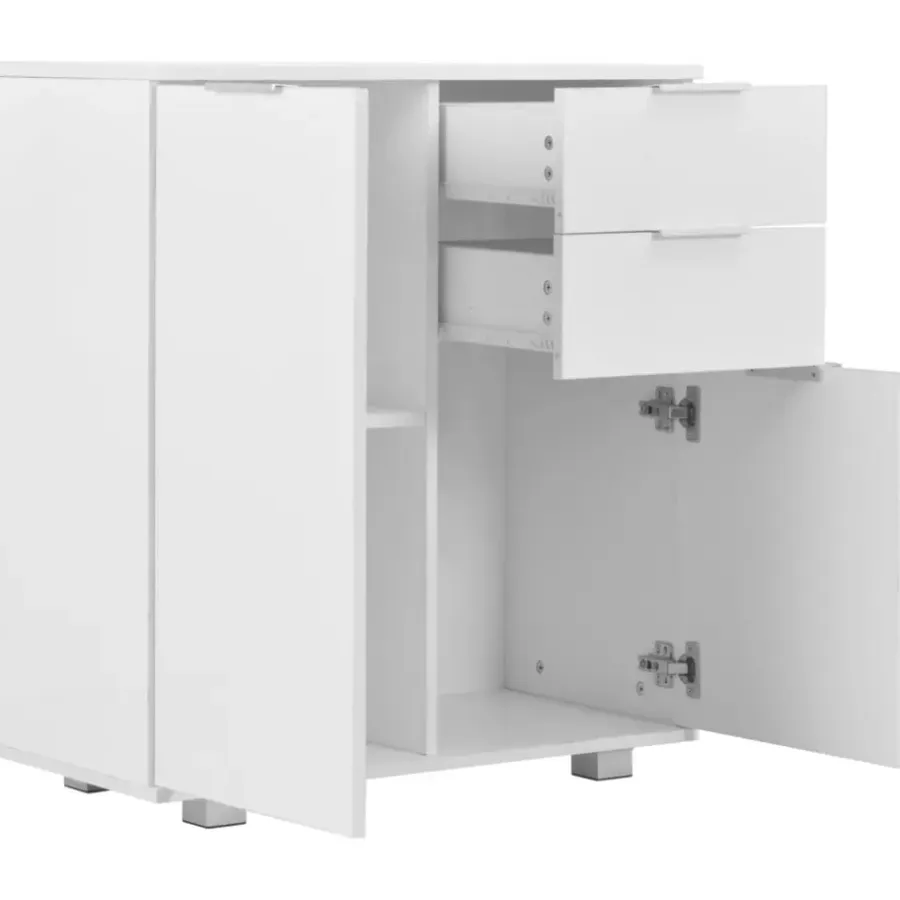 vidaXL - Dressoir - Wit - Bewerkt hout