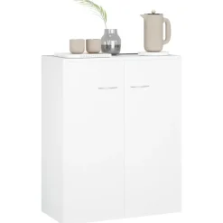 Dressoirs-vidaXL - Dressoir - Wit - Bewerkt hout