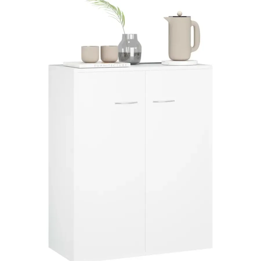 Dressoirs-vidaXL - Dressoir - Wit - Bewerkt hout