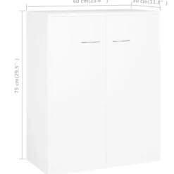 Dressoirs-vidaXL - Dressoir - Wit - Bewerkt hout