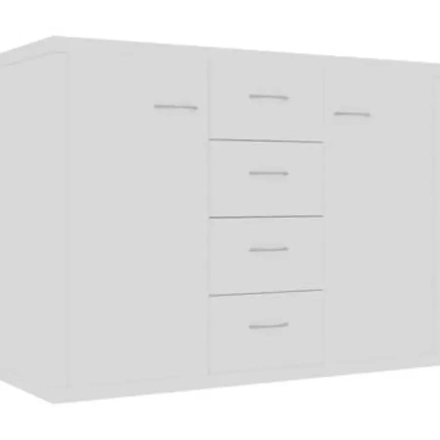 vidaXL - Dressoir - Wit - Bewerkt hout