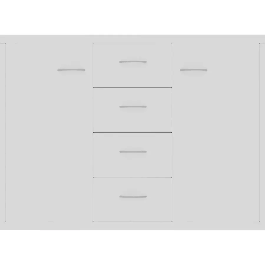 vidaXL - Dressoir - Wit - Bewerkt hout