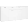 vidaXL - Dressoir - Wit - Bewerkt hout