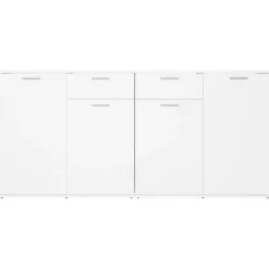 vidaXL - Dressoir - Wit - Bewerkt hout