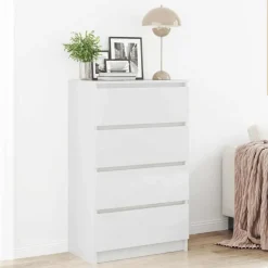 Ladekasten|Ladekasten-vidaXL - Dressoir - Wit - Bewerkt hout