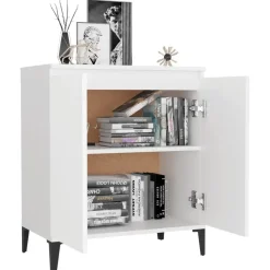 Dressoirs-vidaXL - Dressoir - Wit - Bewerkt hout