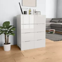 Ladekasten|Ladekasten-vidaXL - Dressoir - Wit - Bewerkt hout