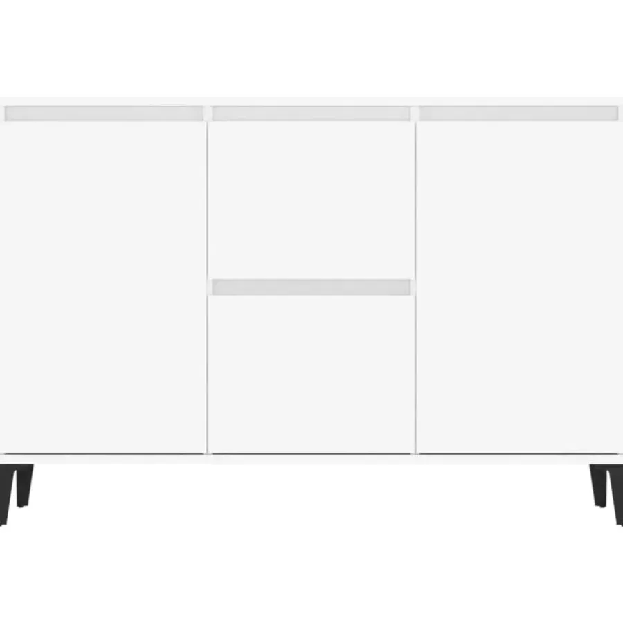 Dressoirs-vidaXL - Dressoir - Wit - Bewerkt hout - 102x35x70 cm