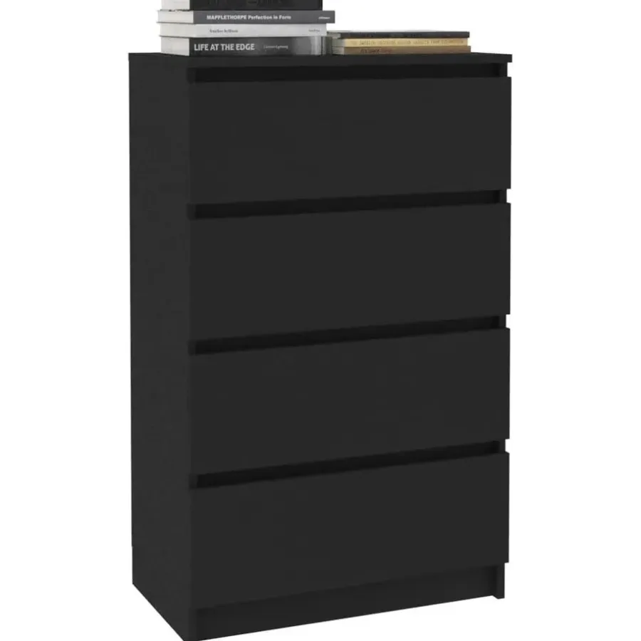 Ladekasten|Ladekasten-vidaXL - Dressoir - Zwart - Bewerkt hout
