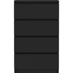 Ladekasten|Ladekasten-vidaXL - Dressoir - Zwart - Bewerkt hout