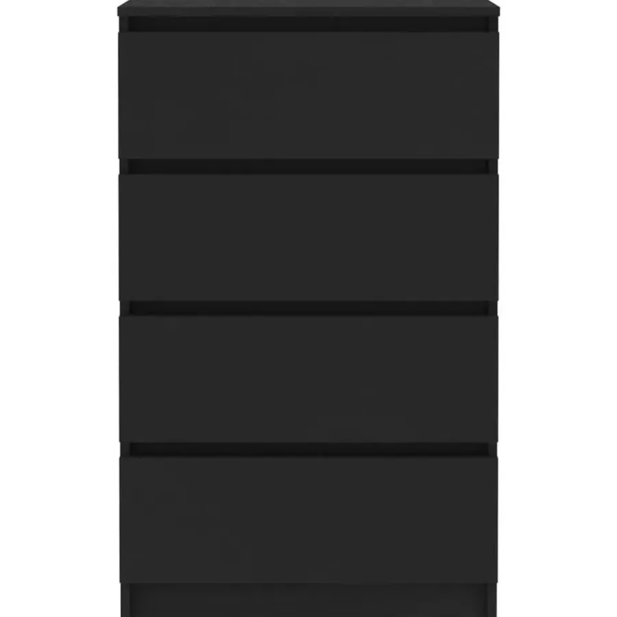 Ladekasten|Ladekasten-vidaXL - Dressoir - Zwart - Bewerkt hout