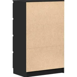 Ladekasten|Ladekasten-vidaXL - Dressoir - Zwart - Bewerkt hout