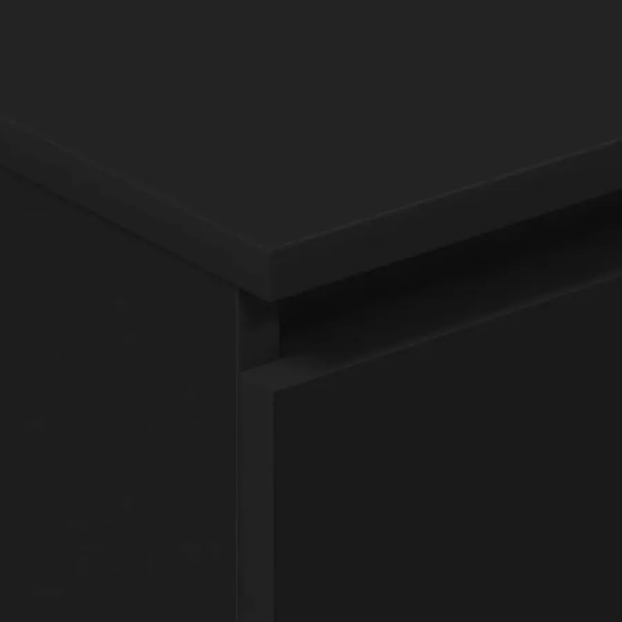 Ladekasten|Ladekasten-vidaXL - Dressoir - Zwart - Bewerkt hout