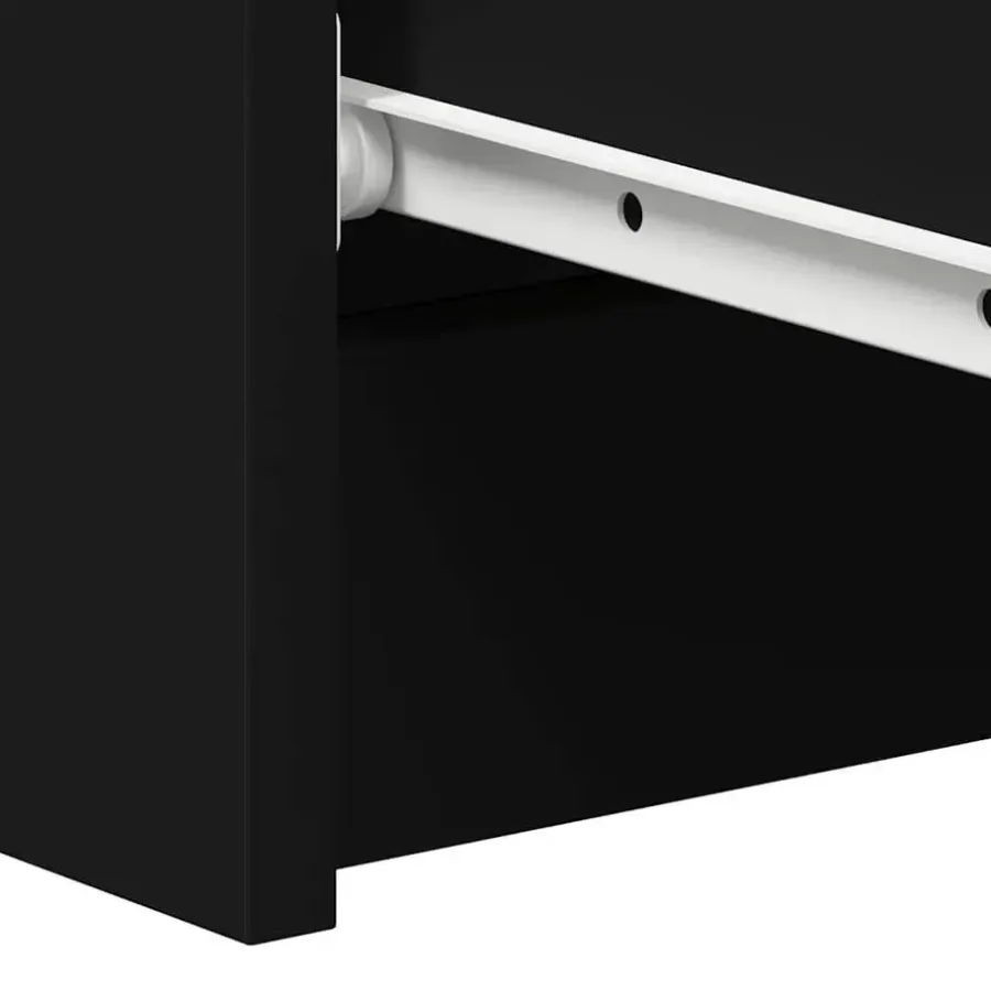 Ladekasten|Ladekasten-vidaXL - Dressoir - Zwart - Bewerkt hout