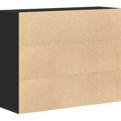 vidaXL - Dressoir - Zwart - Bewerkt hout