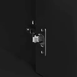 vidaXL - Dressoir - Zwart - Bewerkt hout