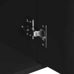 vidaXL - Dressoir - Zwart - Bewerkt hout