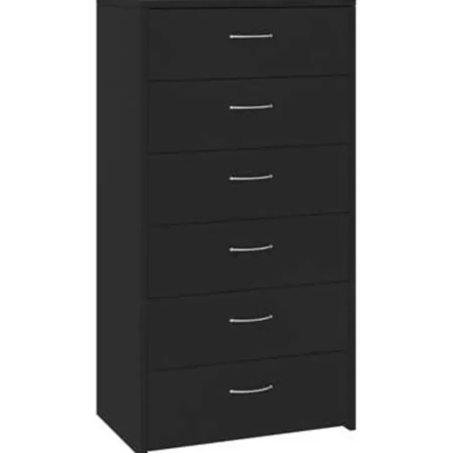 Ladekasten|Ladekasten-vidaXL - Dressoir - Zwart - Bewerkt hout